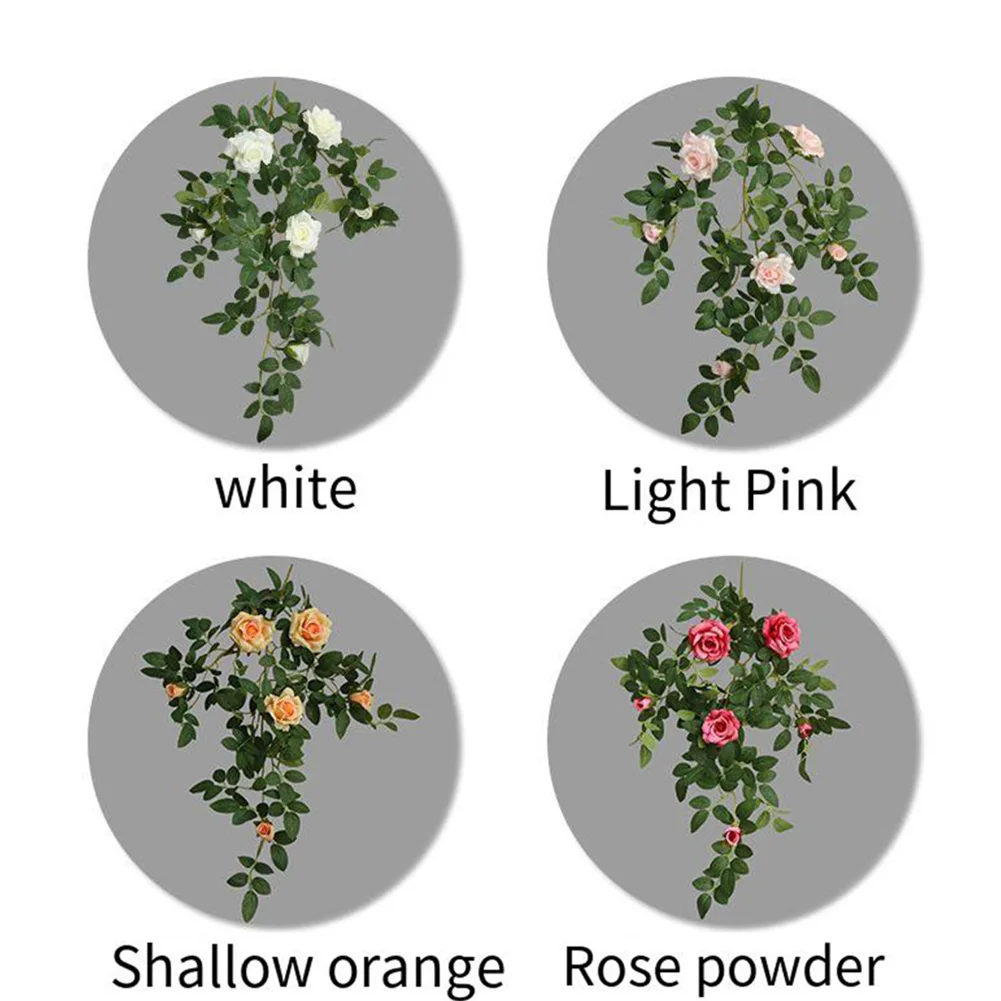 

YAFEX 2pcs Simulation Rose Vine Background Flower Wall Vine Winding Garden Decoration 2025 Hot Sale Brand. New And High Quality