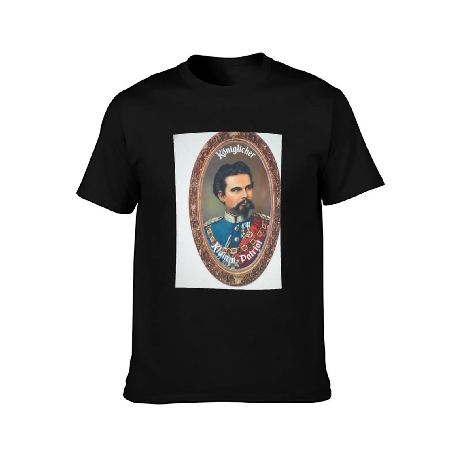 King Ludwig II of Bavaria T-Shirt, Summer Casual Cotton Tee, Oversized Streetwear Tops, Vintage Graphic Print, Unisex Men Women