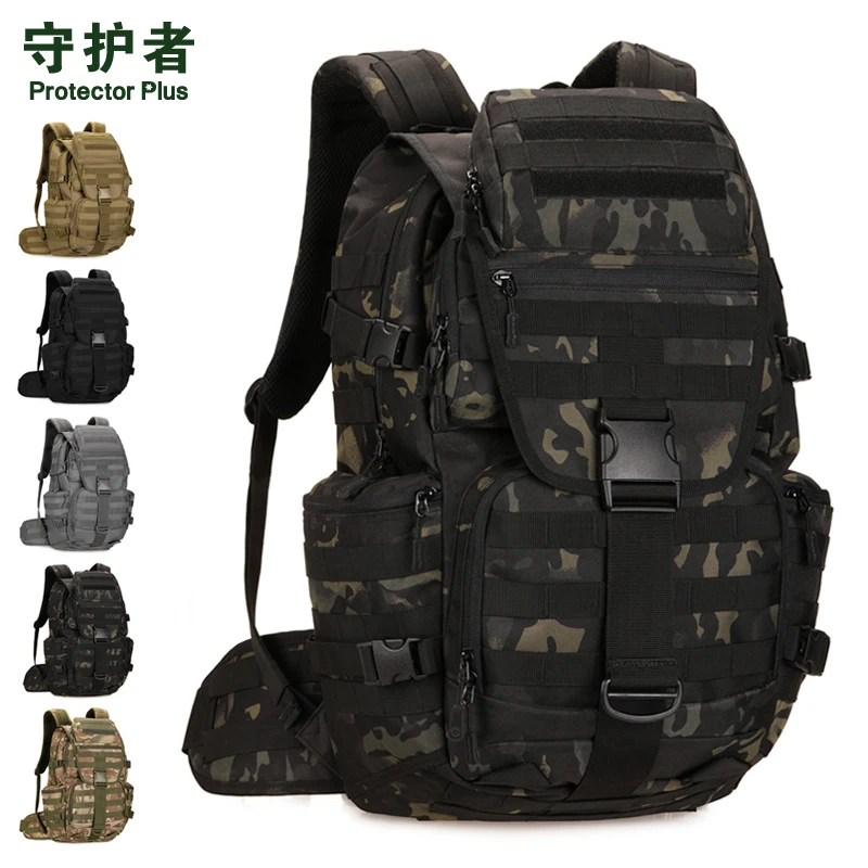 PROTECTOR PLUS 50L Tactical Commuter Backpack Waterproof Outdoor Backpack Men's Women's Casual Daily Sports Bag Hiking Sports