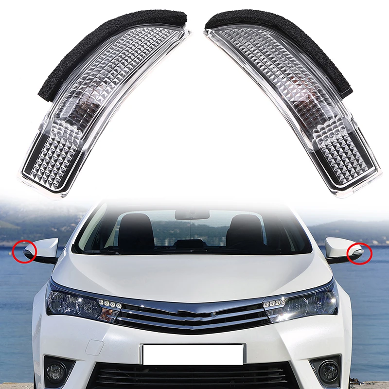 1/2 Pcs Rearview Mirror Turn Signal Light Indicator Lamp Fit For Toyota Corolla Camry RAV4 Avalon Prius 81740-52050 81730-52100