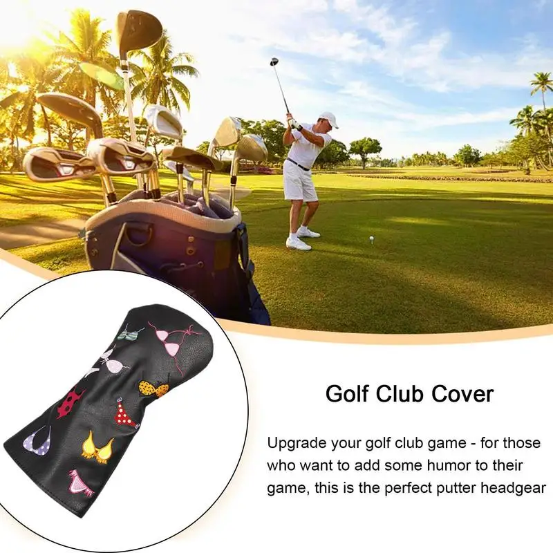 Golf Club Head Covers Golf Accessories Head Cover Set Bikini Pattern Exquisite Soft Golf Woods Head Cover Set Lightweight For