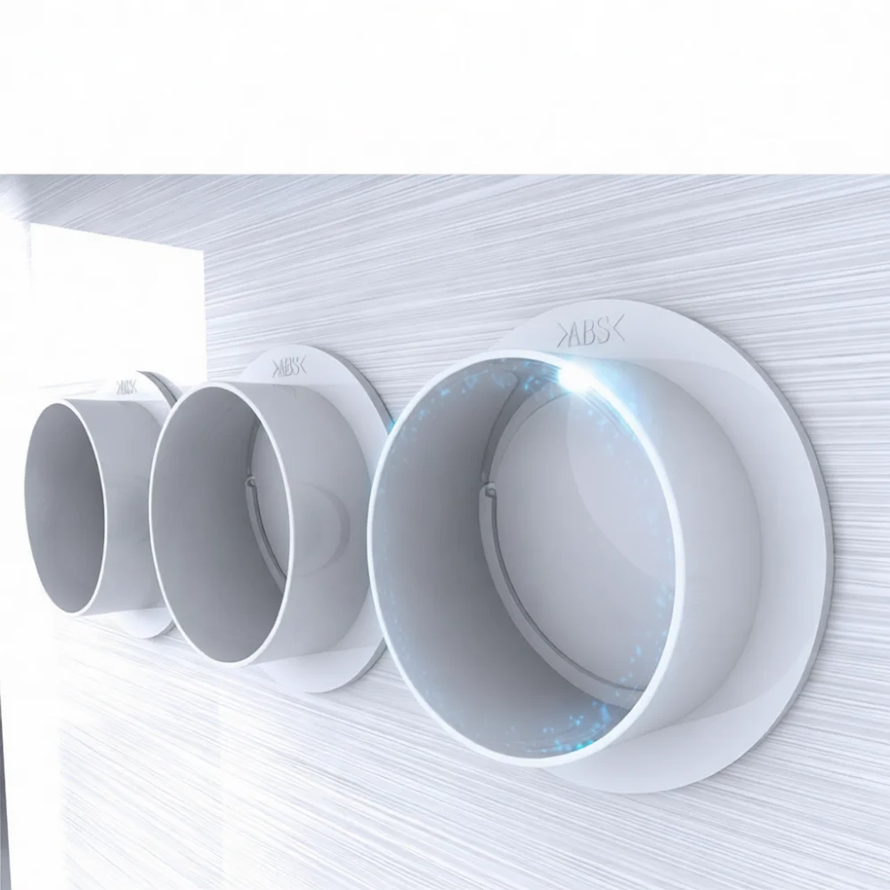 Duct Check Valve Round Pipe Smoke Exhaust Damper Anti Backflow Valve Kitchen Range Hood Ventilation Accessory ABS