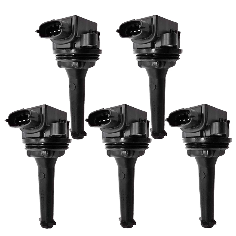 5PCS Ignition Coil Fit For Volvo C70 S60 S70 S80 V70 XC70 XC90 2.0 2.3 2.4 2.5 T5 30713416 9125601