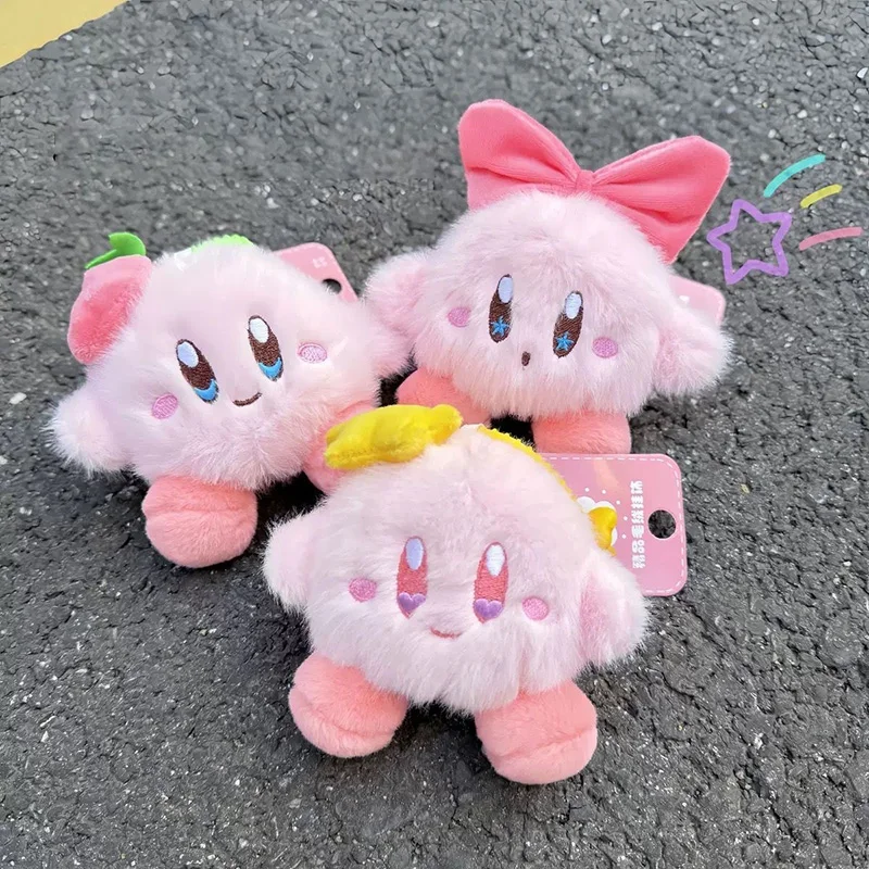 Kirby Merchandise Entzückender Plüsch-Anhänger, kuschelige hängende Puppentasche, Schlüsselanhänger, Ornament, Kawaii, süßes kleines Geschenk, tägliche passende Dekoration