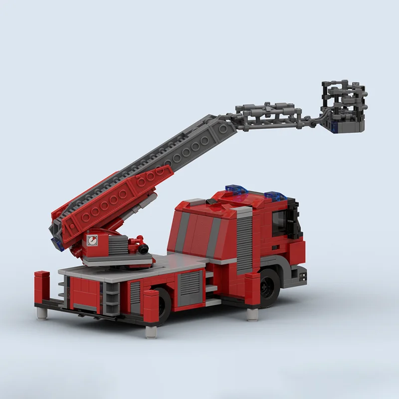 نموذج مكافحة الحرائق Moc قوالب بناء وحدات سلم حريق نماذج من الشاحنات كتل التكنولوجيا عيد الميلاد لتقوم بها بنفسك لعبة هدايا البناء #4