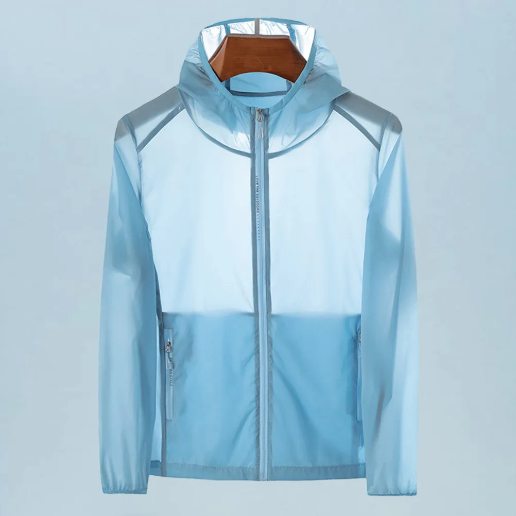 

Мужская синяя ультралегкая водонепроницаемая куртка 5XL с защитой от солнца, дышащая солнцезащитная одежда для активного отдыха, ветрозащитная летняя куртка с защитой от УФ-излучения