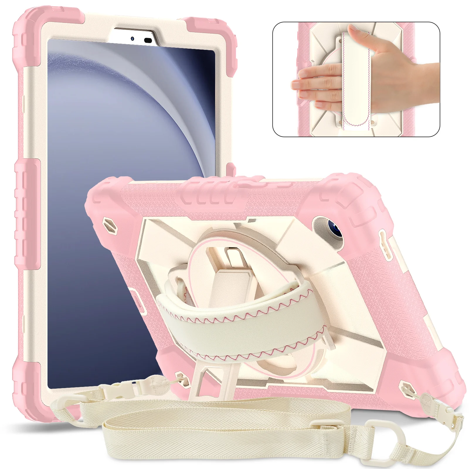 

Универсальный чехол для Samsung Galaxy Tab A11 2025 A9 2023 8,7 дюйма SM-X133 X135 X110 X115 X117 с вращающимся на 360 градусов чехол с плечевым ремнем