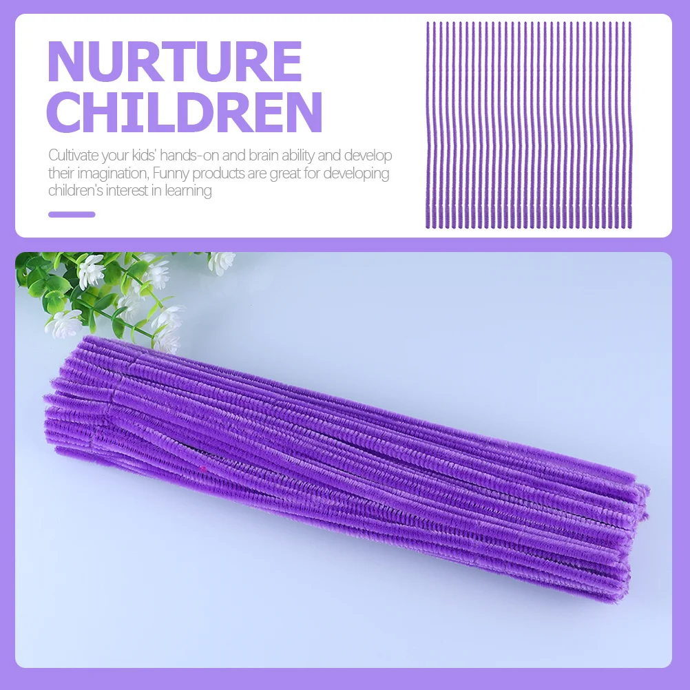 300 قطعة العصي الملتوية المواد حزمة Diy بها بنفسك الحرفية الأنابيب المنظفات الشنيل ينبع انحناء بار للأطفال اليدوية أداة الإبداعية