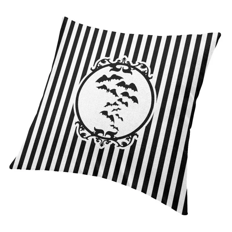 Paski i nietoperze Nordic rzuć poduszka pokrywa Home Decor Goth okultystyczna czarownica Halloween poduszka na krzesło 40x4 0cm poduszki dekoracyjne