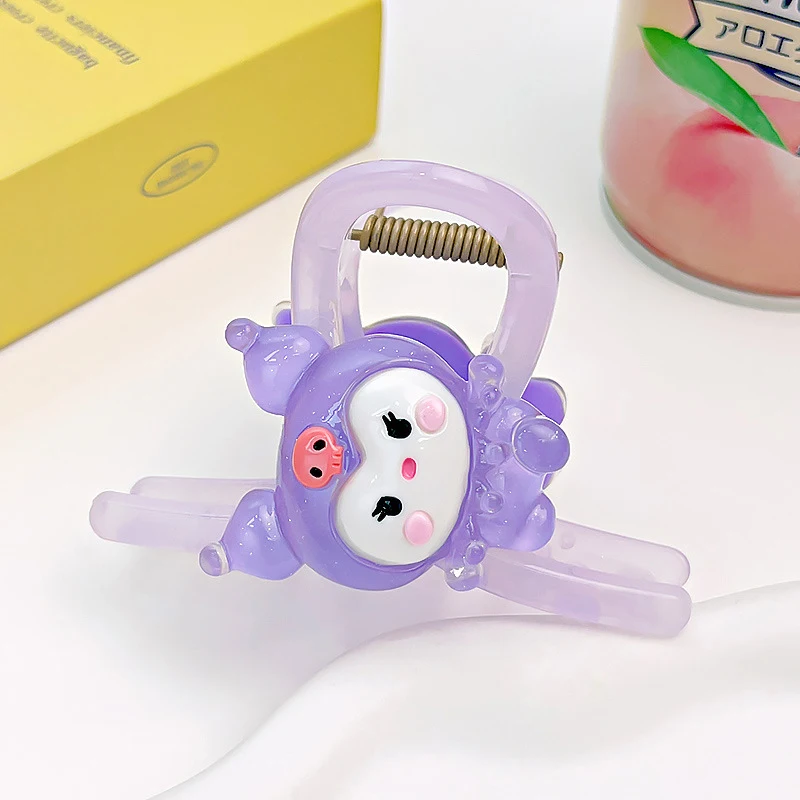 Sanrio Transparente Garra De Cabelo Para Meninas, Agarrar O Cabelo, Clipe De Tubarão, Cinnamoroll, Kuromi, Acessórios, Presentes De Aniversário