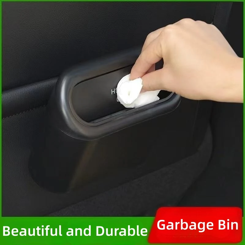 

KJOY 2024 Car Trash Bin Hanging Vehicle Garbage Dust Case Storage Box Plastic Pressing Square Trash Can Type Auto Car Supplies