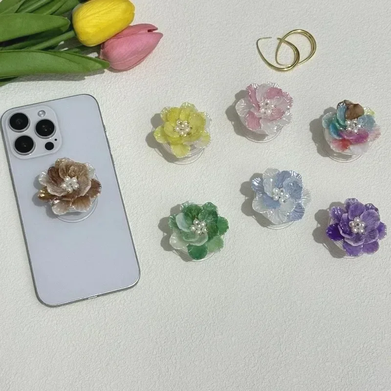 

НОВЫЙ Корейский INS цветок для Pop.sockets Magsafe Griptok Grip Tok подставка складной чехол для телефона кронштейн для холодильника магнитный кулон орнамент
