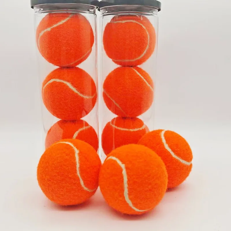 

Zoco Orange Bech Tennis Ball Endurance High Elasticity Training Entertainment Tennis Ball Low Compression for Beginners PET Dog