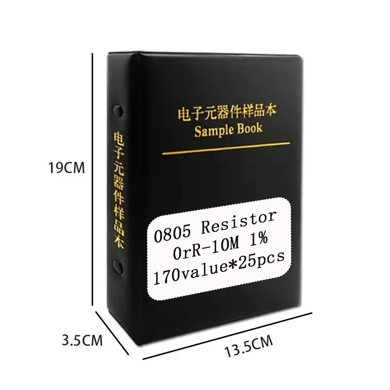 Widerstandskondensator Buch 2-in-1-SMD-Chip Muster 0201 0402 0603 0805 1206 0R~10M 1% 1PF-22UF Wartung von Studenteningenieur