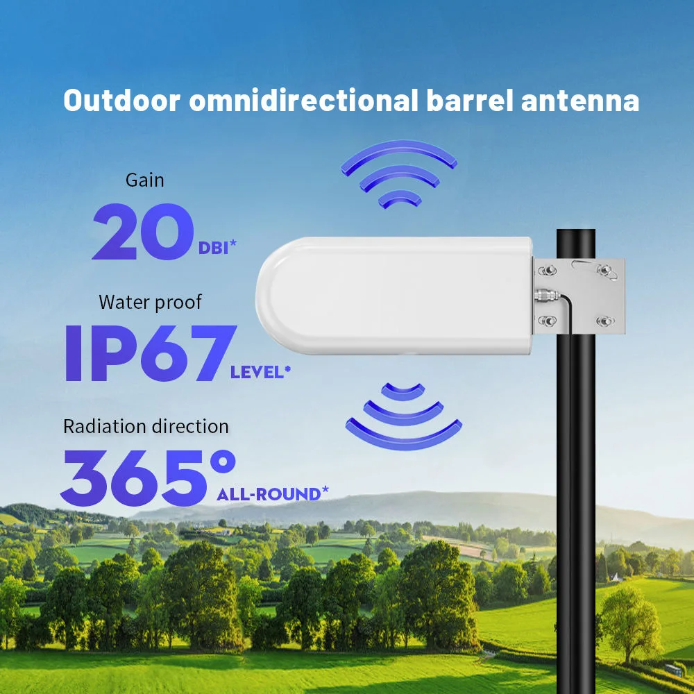 4G LTE 5G Antenna Outdoor High Gain Omni Marine Aerial for Wireless Router With Stainless Steel  Mounting Bracket 698-3800MHz