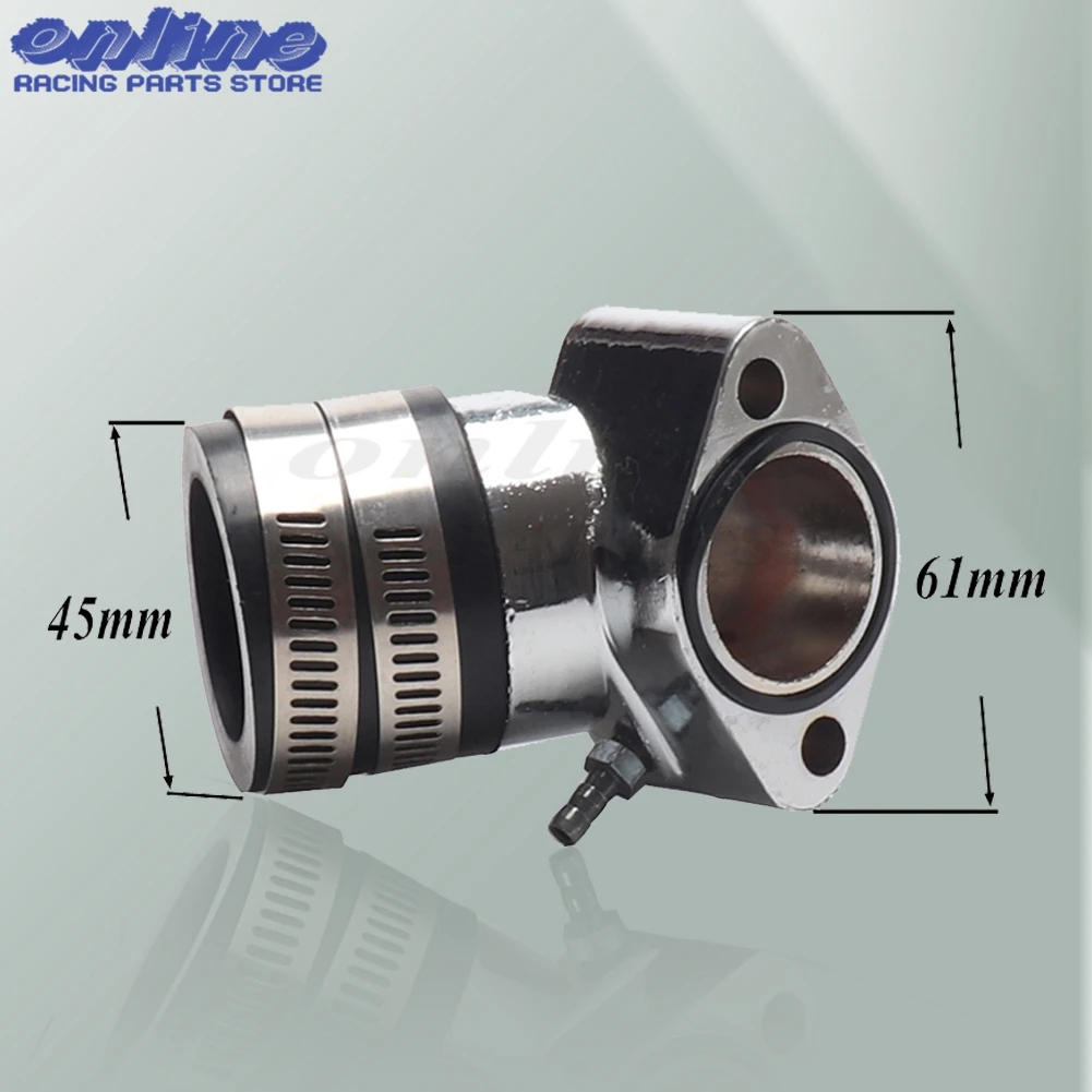 Collettore di aspirazione in alluminio ad alte prestazioni per ciclomotore Scooter GY6 125 GY6 150 152QMI 157QMJ / CVK30 collettore di aspirazione carburatore Pit Bike