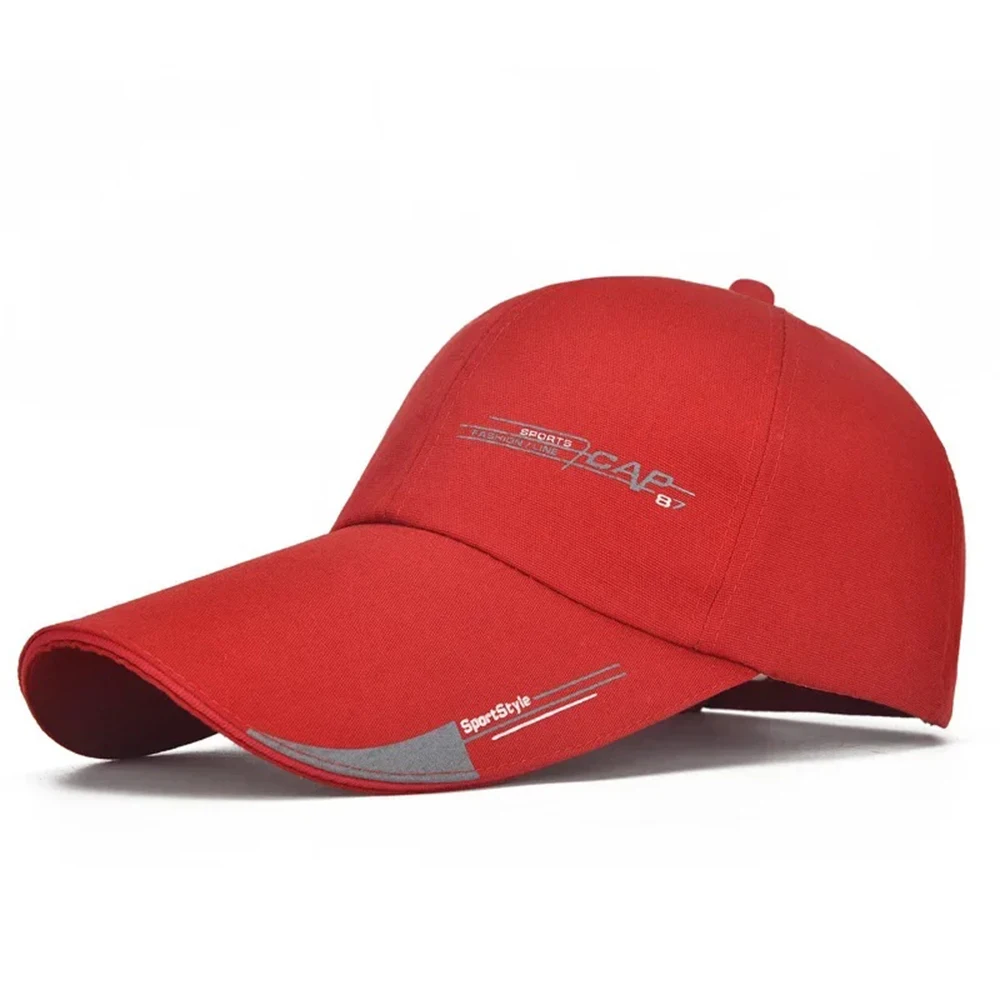 Sports Cap Mens  For Fish Outdoor Fashion Line Baseball  Long Visor Brim Shade Snapback Sun Hat Bone Gorras