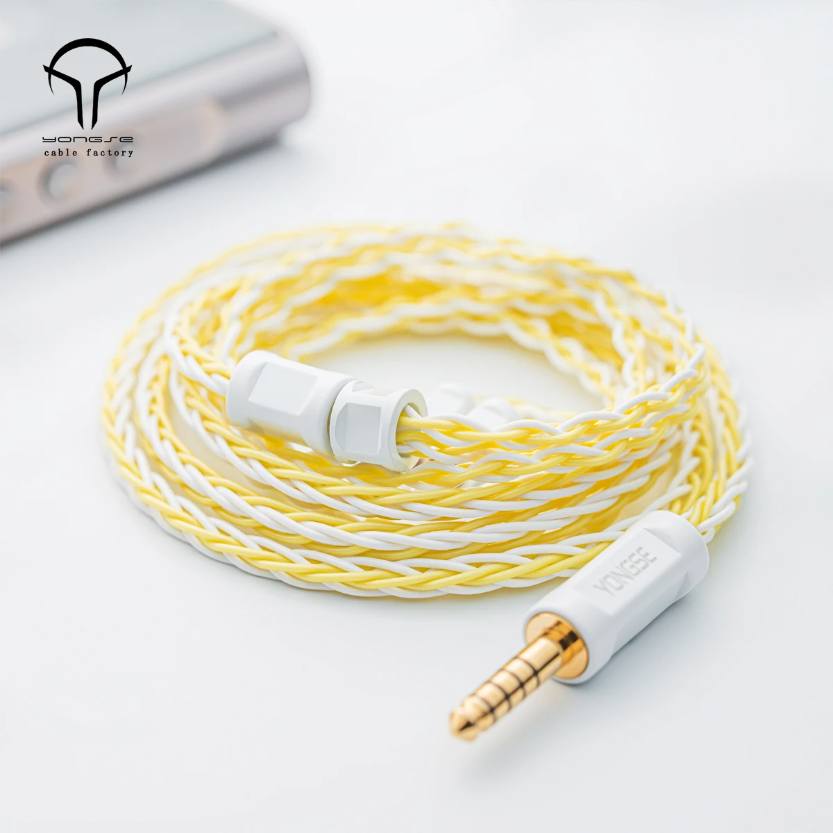 YONGSE Daisy 6N High Quality 8 Strands Silver Plated Single Crystal Copper Earphone cable