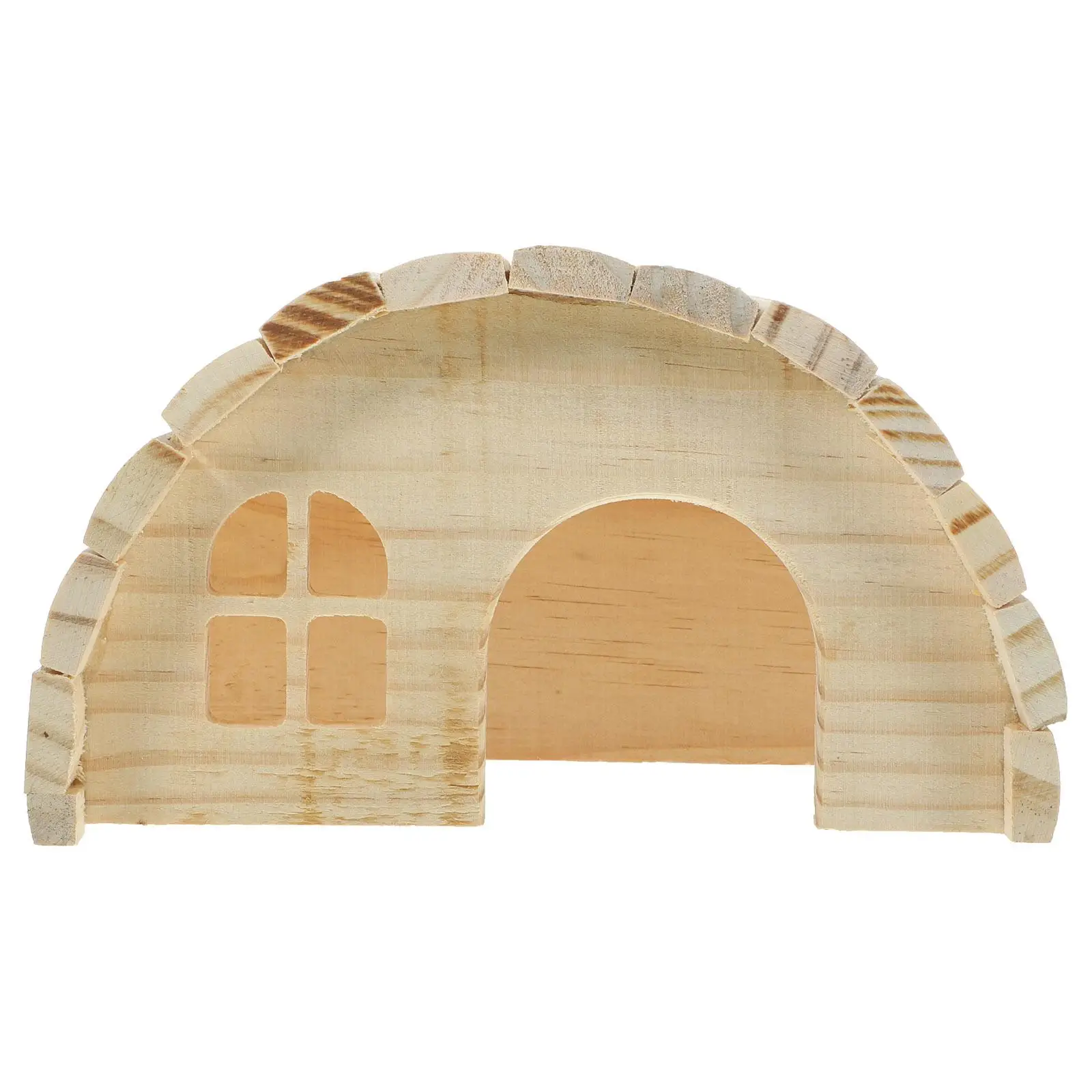 Wooden Hamster Durable Hut Hideout Small Animal Bed Cage Rat House Guinea Pig Accessories Sleep Nest Play House Pet Toy