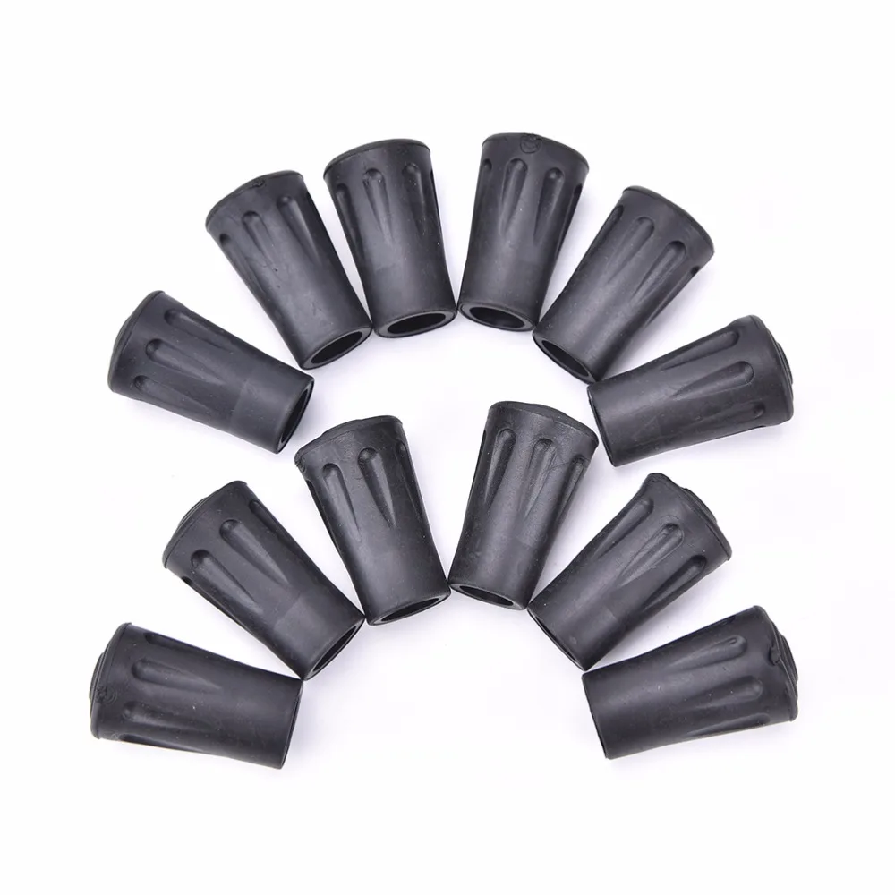 1/2/12Pcs Sport Climbing Cane Crutch Alpenstock Tip Walking Hiking Stick Tips End Rubber Caps Repair Replacement Accessories