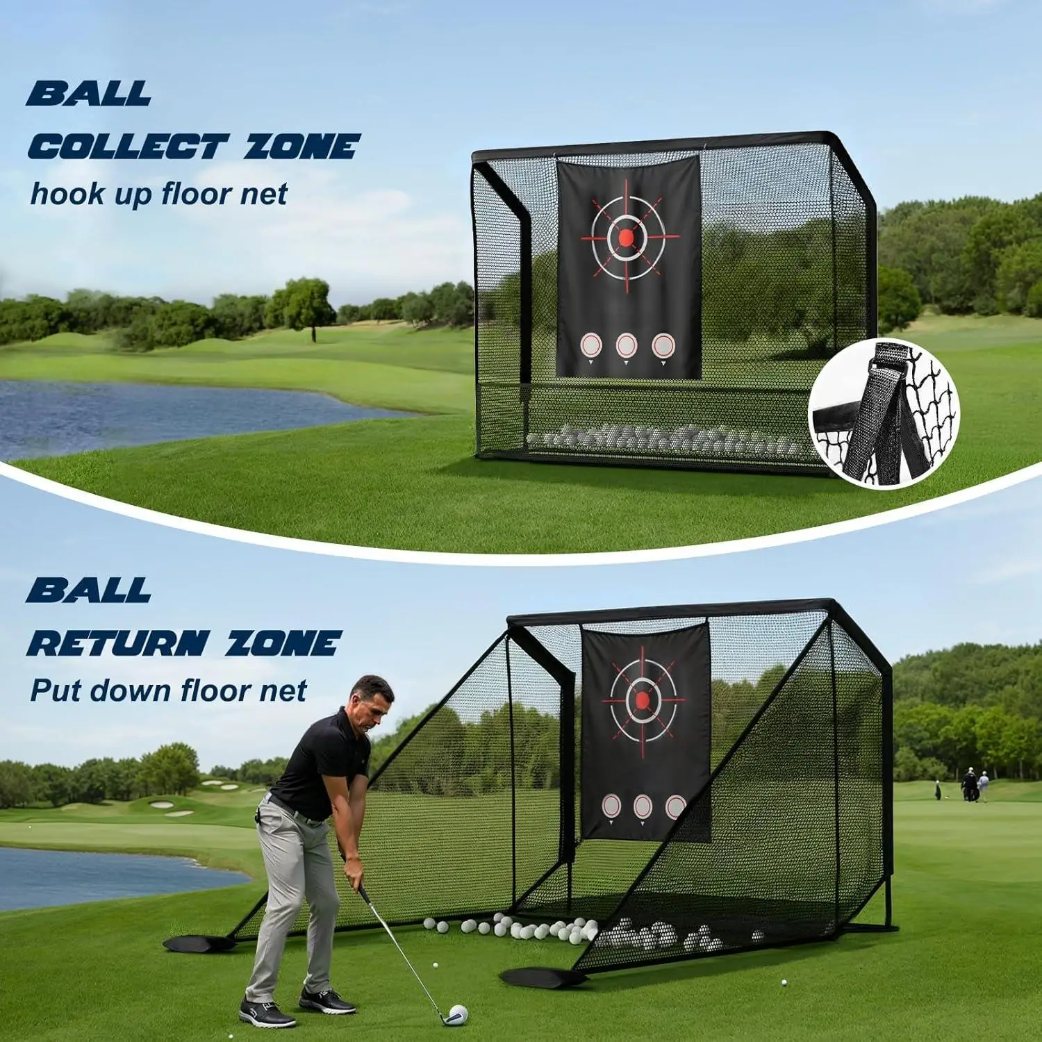 Golf Practice Net Swing Strike Cage Golf Practitioner Indoor Golf Strike Simulation