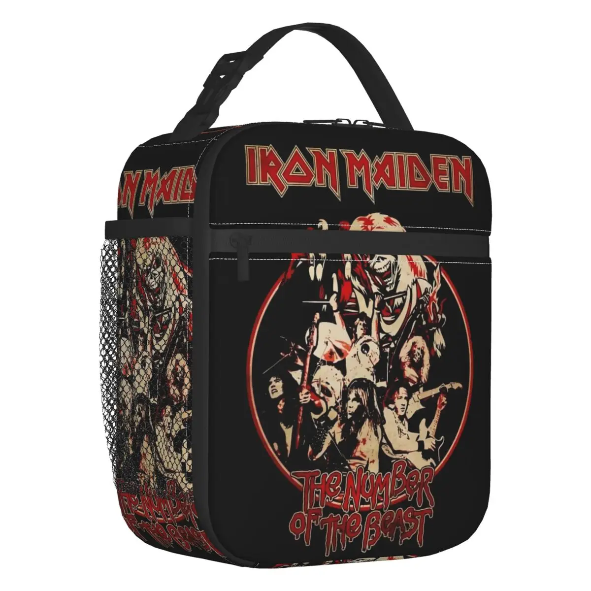 

Custom Heavy Metal Pop Rock Insulated Lunch Tote Bag for Women Portable Thermal Cooler Food Lunch Box Kids School Children