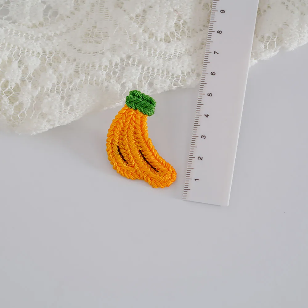 ZHEN-D Knitwear Crochet Fruits Series Suit Gift Wool Cute Brooch Sweet Food Gift Decoration Dining Table Banana Orange Cherry