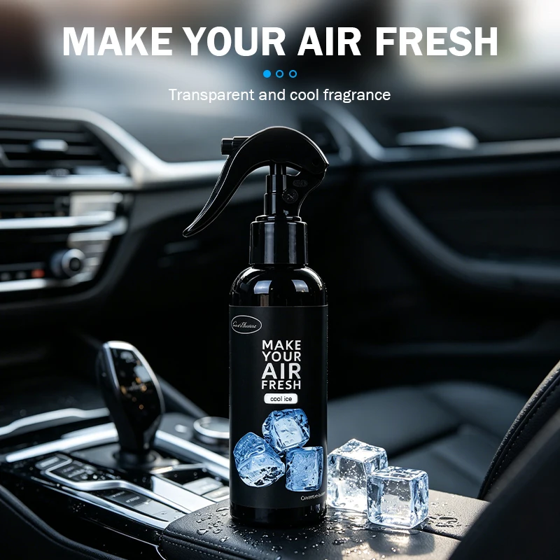 1pcs Cool ice Premium Car Air Freshener, 150ml Fragrance Spray for Cars, Homes, Clothes and Bathrooms, Long-Lasting Pleasant Scent, Romantic Atmosphere, Ideal for Wardrobes, Pet Rooms, Lockers, Shoe Cabinets, Offices, Hotels, Gifts, Weddings/Travel