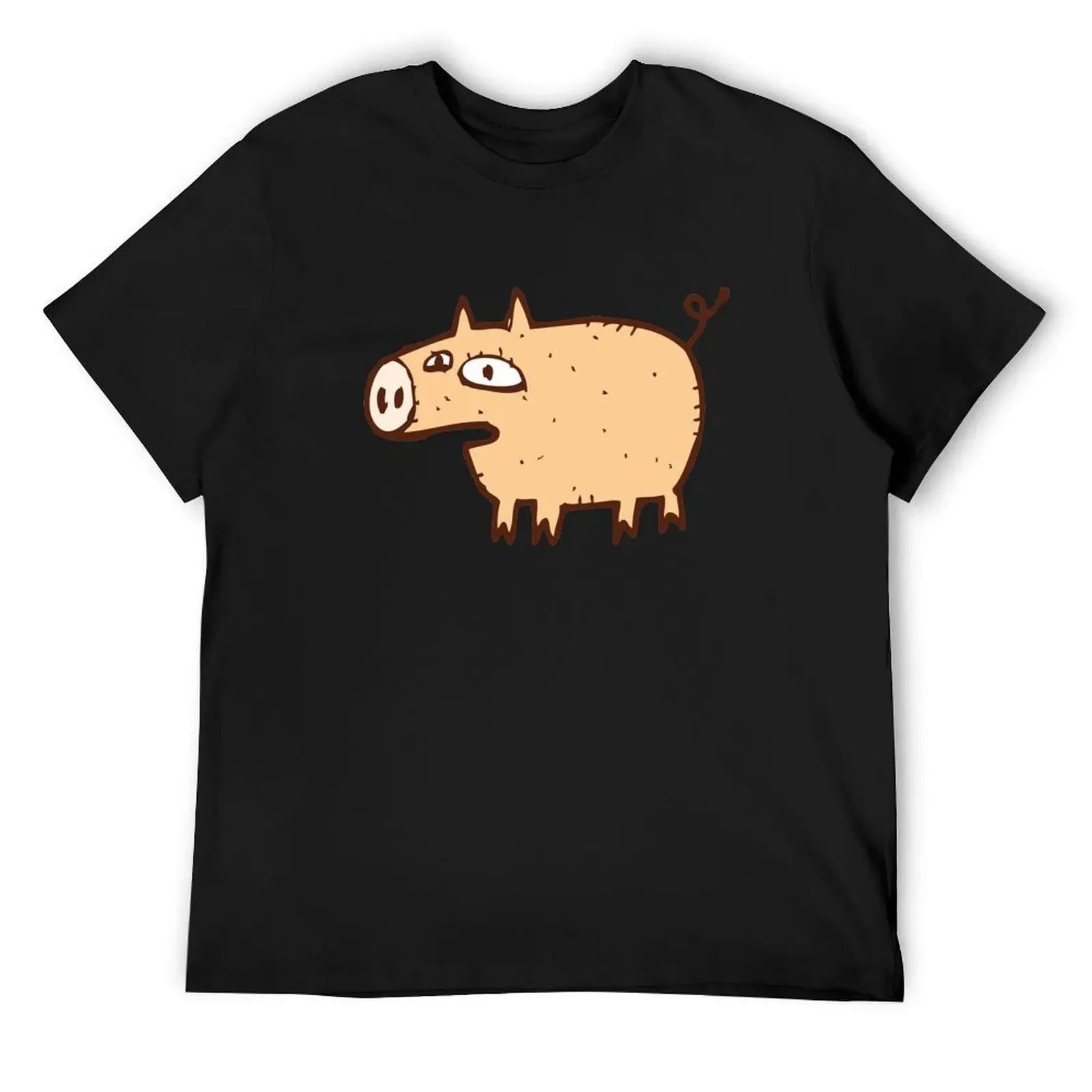 

Funny cartoon pig T-Shirt graphics korean fashion oversizeds for a boy shirts men graphic