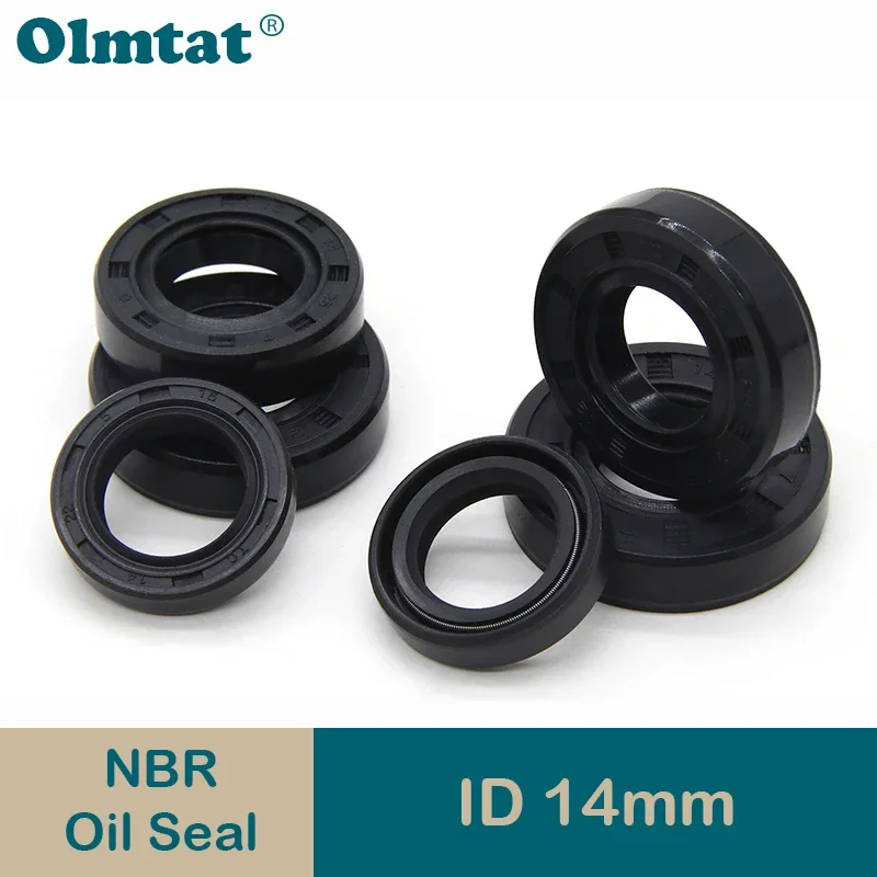 

ID 14mm NBR Oil Seal TC-14*22/24/25/26/27/28/30/35*5/6/7/8/10mm Nitrile Rubber Shaft Double Lip Oil Seals 2/5/10pcs