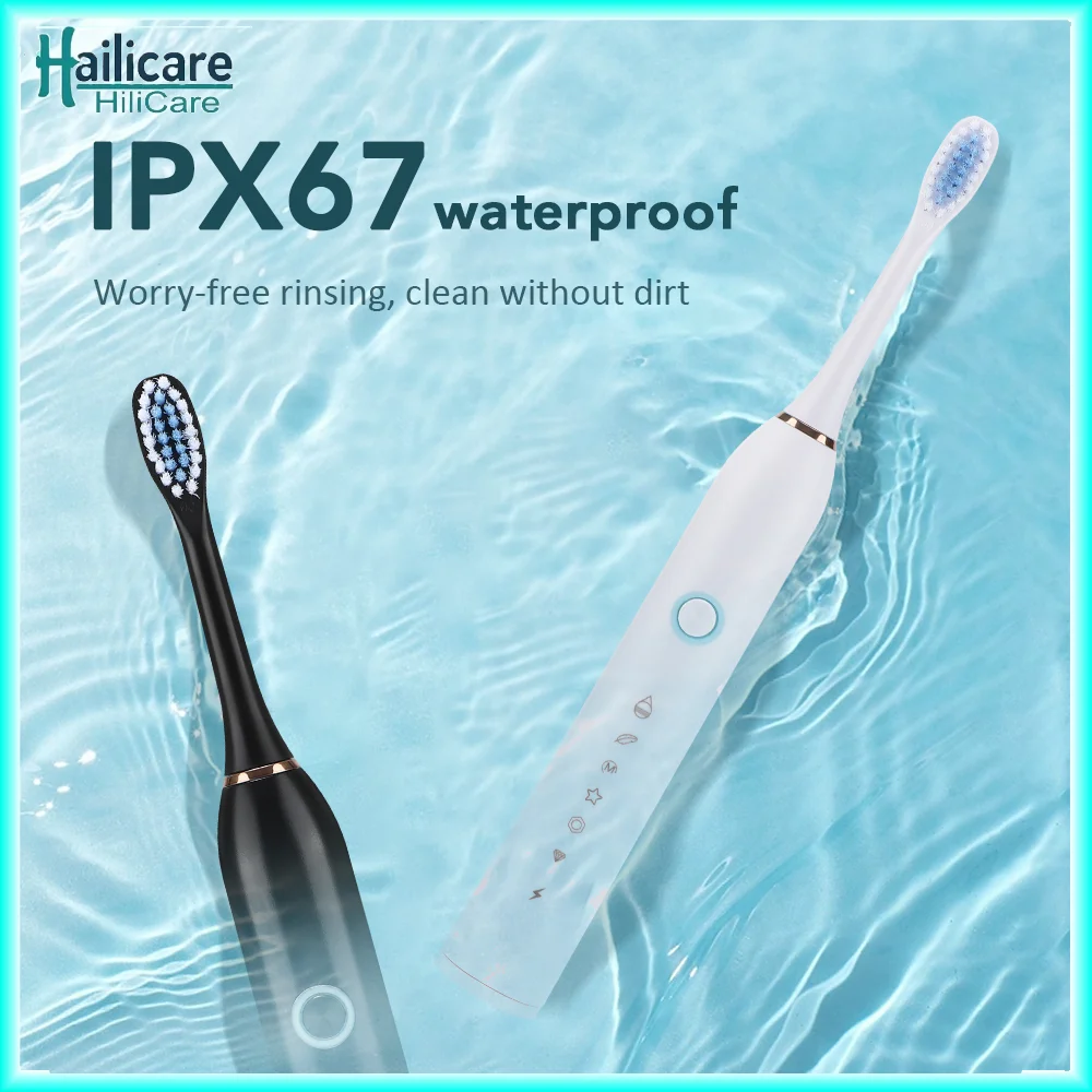 

Electric Toothbrush for Adults IP67 Waterproof DuPont Brush Head USB Rechargeable High Frequency Cleaning 6 Cleaning Modes
