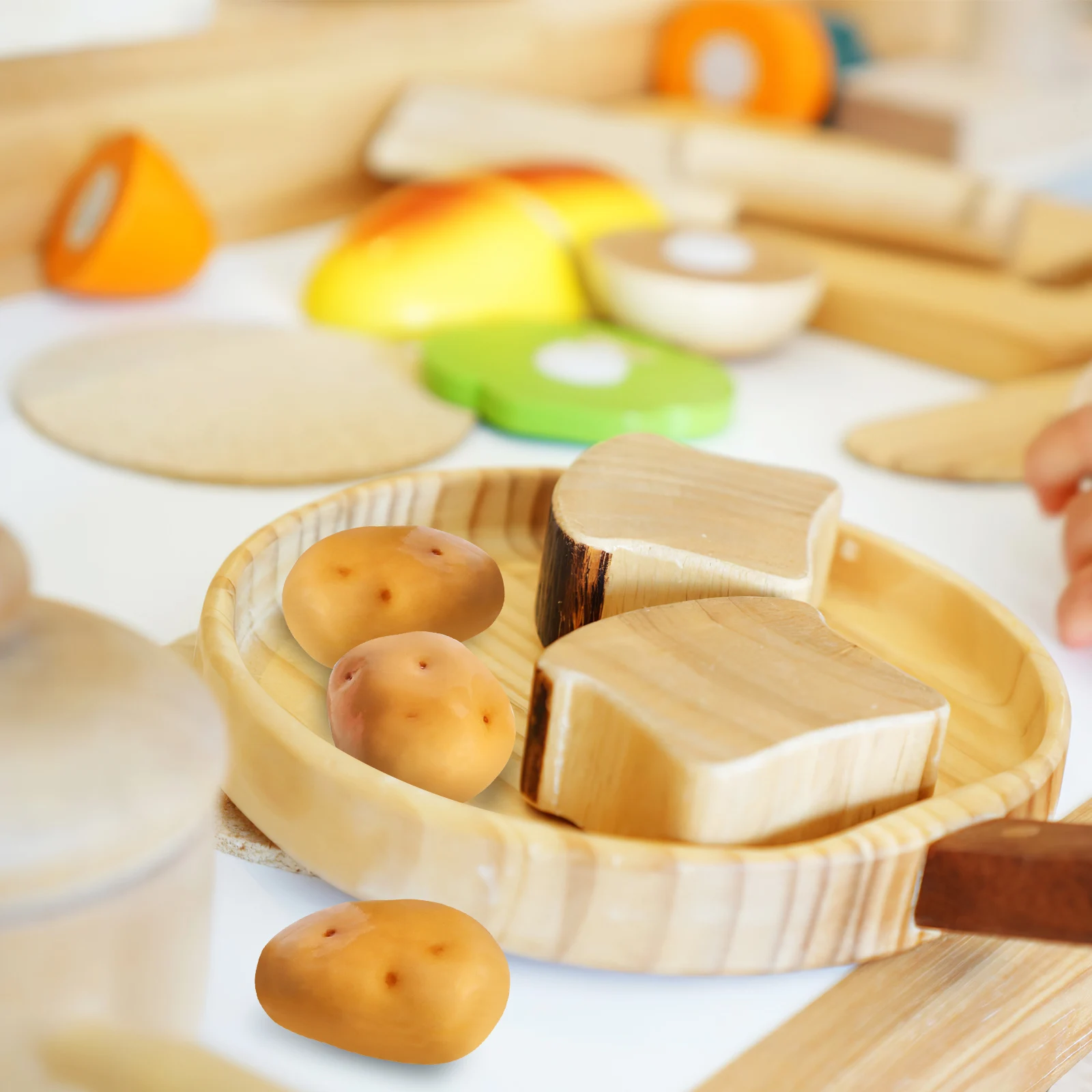 

20pcs Simulation Potatoes Artificial Vegetable Decorative Mini Faux Foam Food Props For Home Kitchen Garden Restaurant