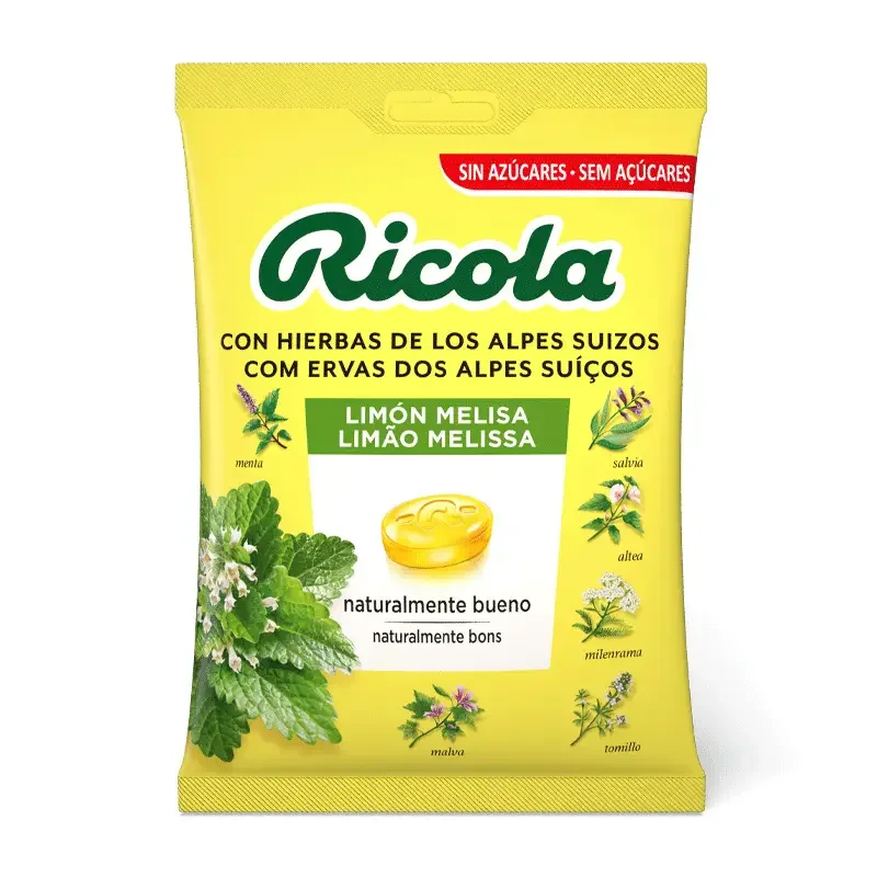 Ricola sugar free lemon candies bag 70 gr