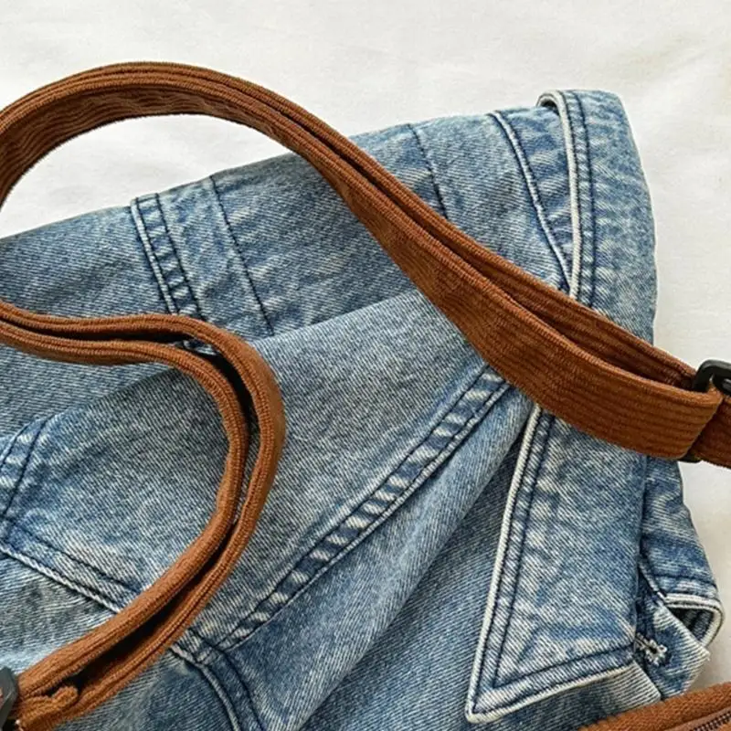 

Trendy Corduroy Crossbody Bag with Adjustable Strap Suitable for Work Travel 547A