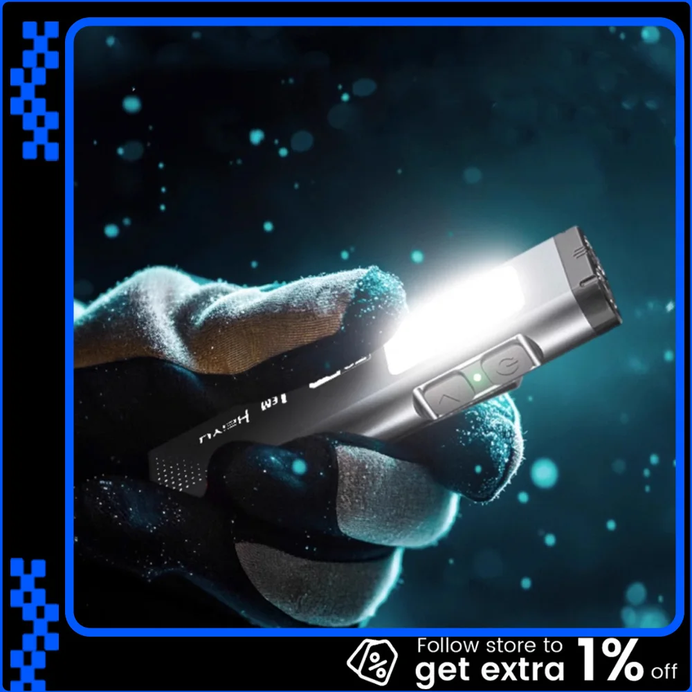 LEM T8/T8 PRO Mini Flashlight Portable Keychain Light Type-C Rechargble Work Light 1000mAh 500LM Camping Magnetic Pocket Lantern