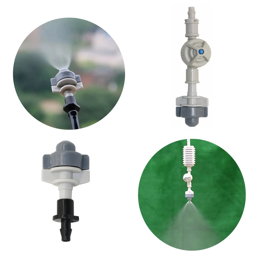 Drip Irrigation 0.7mm Misting Sprinkler Hanging Anti Drip Mist Nozzle for Garden Lawn Greenhouse Cooling Watering Irrigation