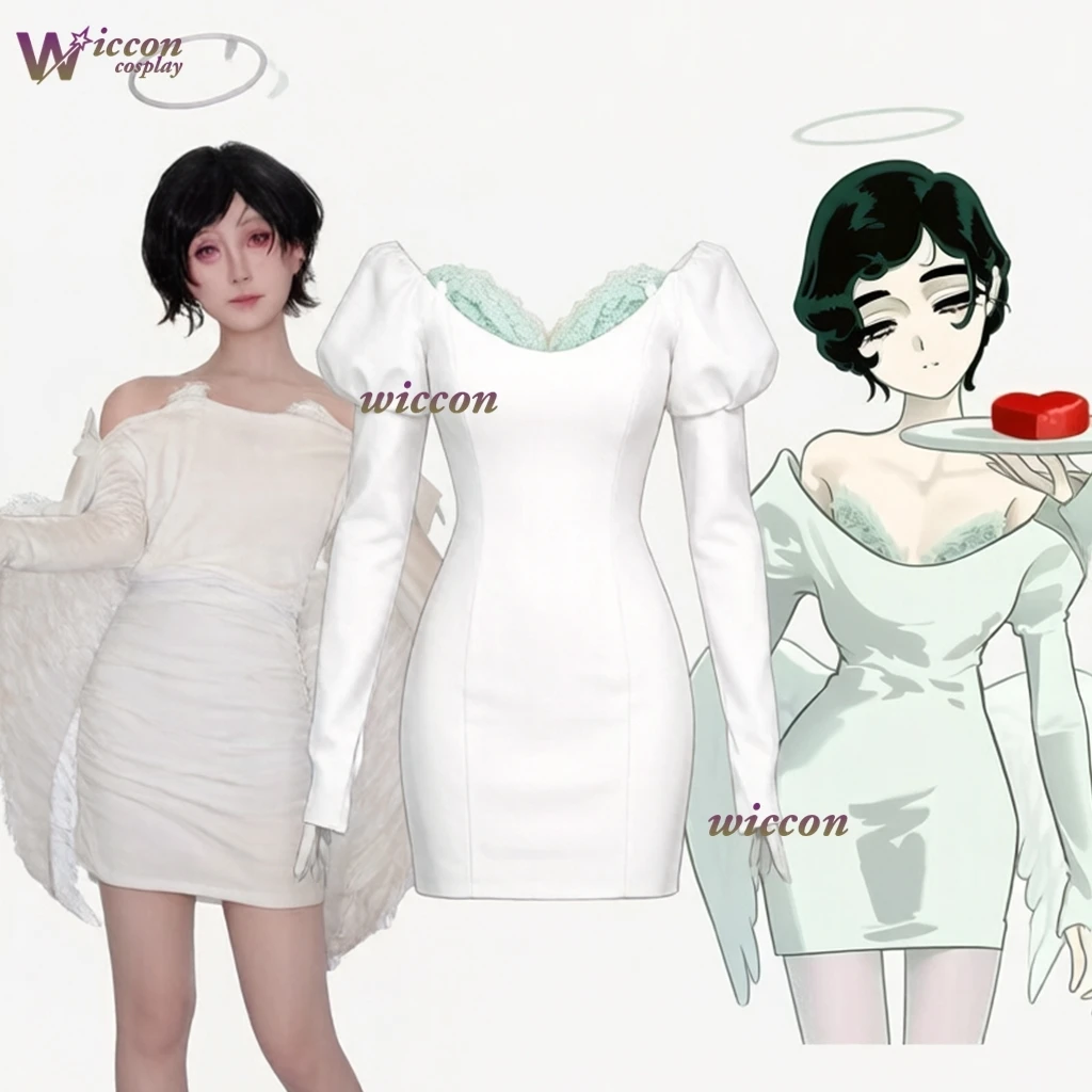 Disfraz de Cosplay Sua Mizi, Traje de Anime Alienígena para Escenario - Conjunto de Vestido Blanco de la Colaboración March Beast CAFE para Halloween y Juegos de Rol