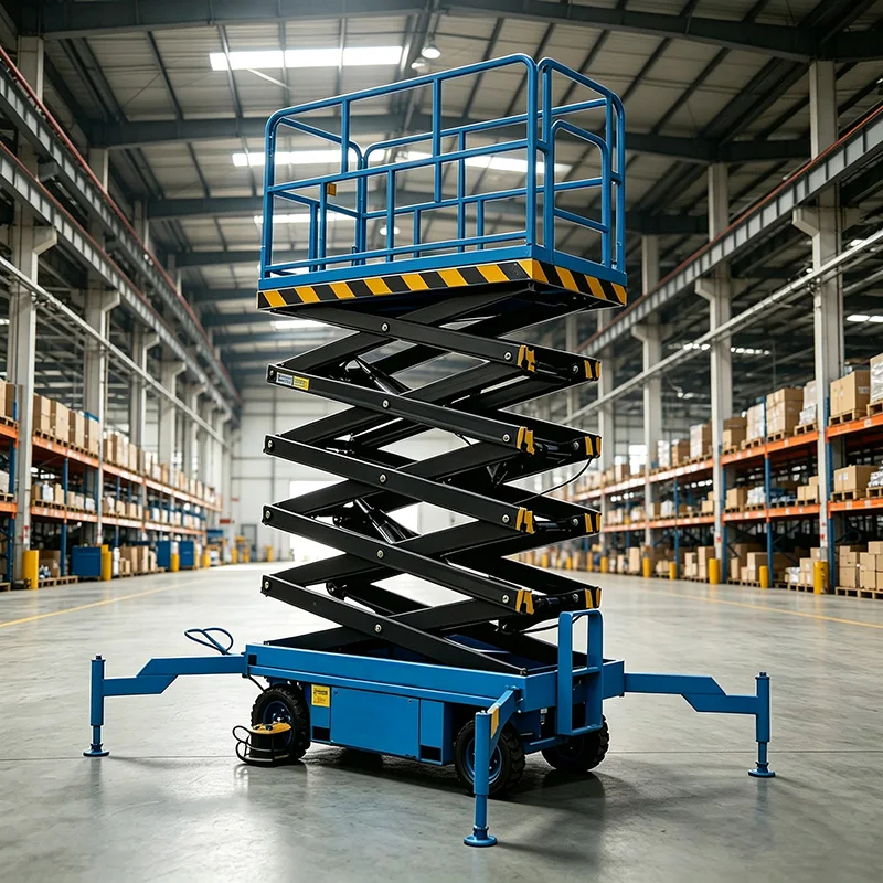 CE-Certified Electric Scissor Lift Platform—Custom-Load Mobile Aerial Work Equipment Suitable for Warehouse Maintenance