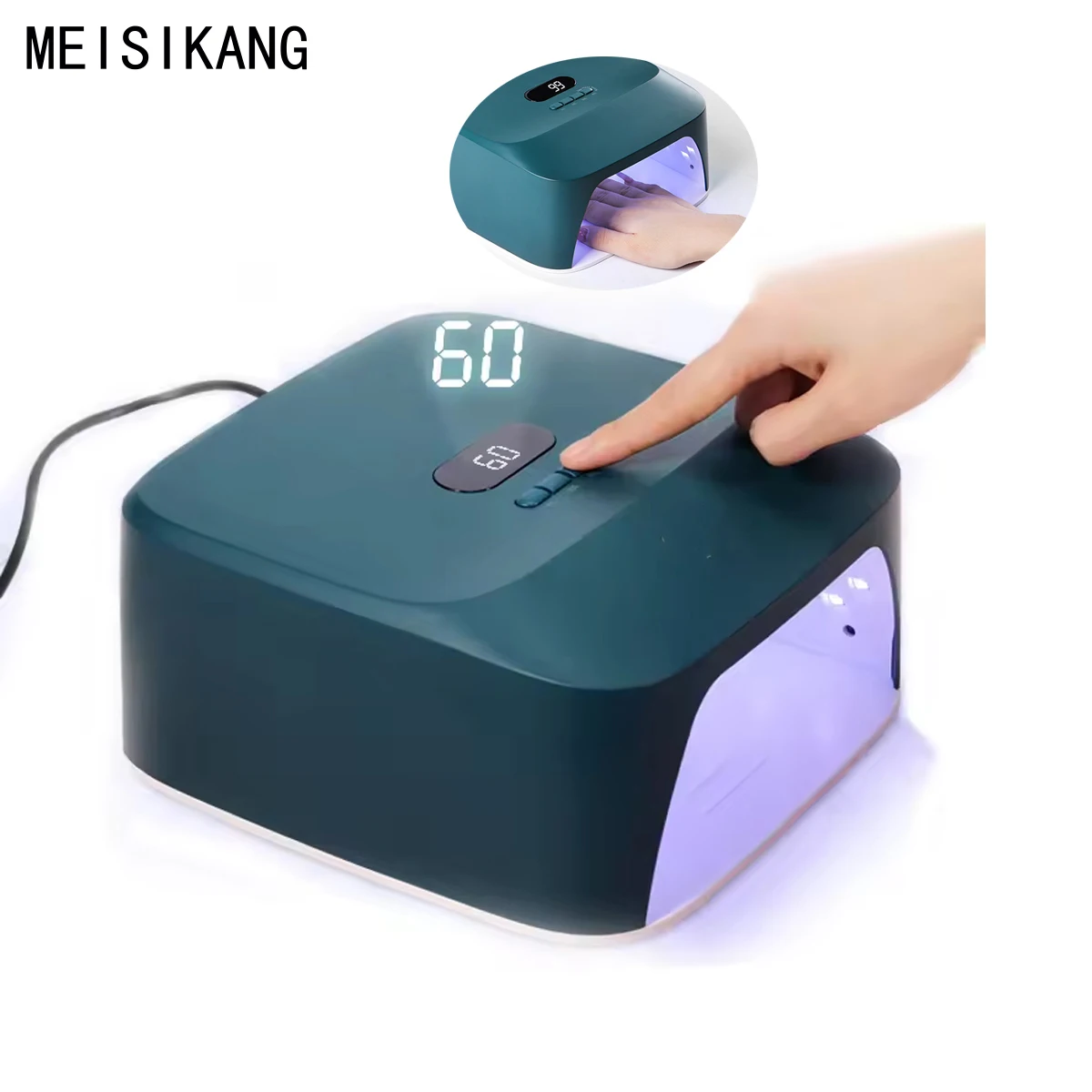 Secador de uñas profesional recargable, lámpara UV LED de 48 W con 33 perlas, temporizador, sensor automático, secado rápido. Ideal para manicura y pedicura en salones de belleza y hogares. Incluye pedrería en forma de