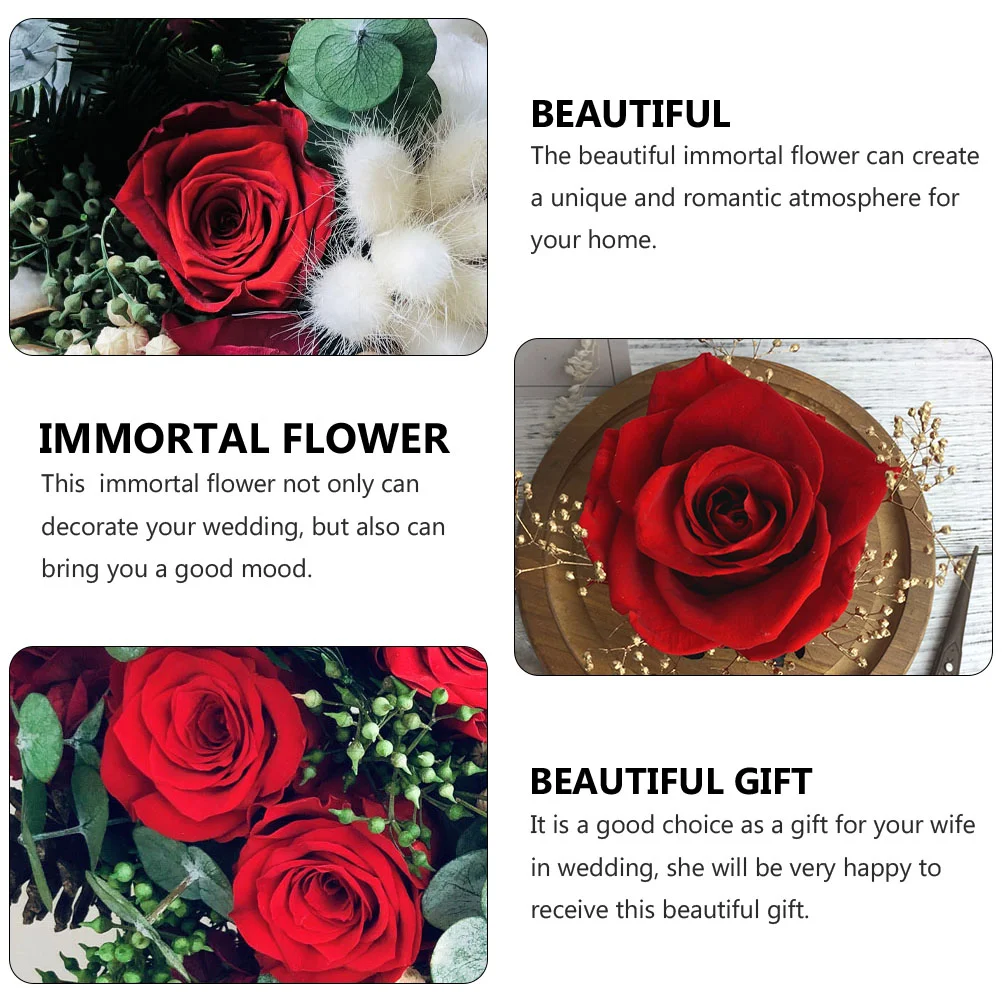 Preserved Flower Immortal for Wedding Rose Fresh Valentines Gift Decoration The