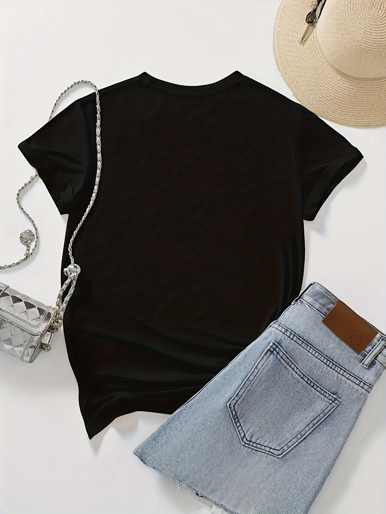 I'M AWAKE Letter Print T-shirt Women's Short Sleeve Crew Neck Casual Tops Graphic Fashion T Shirt Clothes Outfit Female Ladies