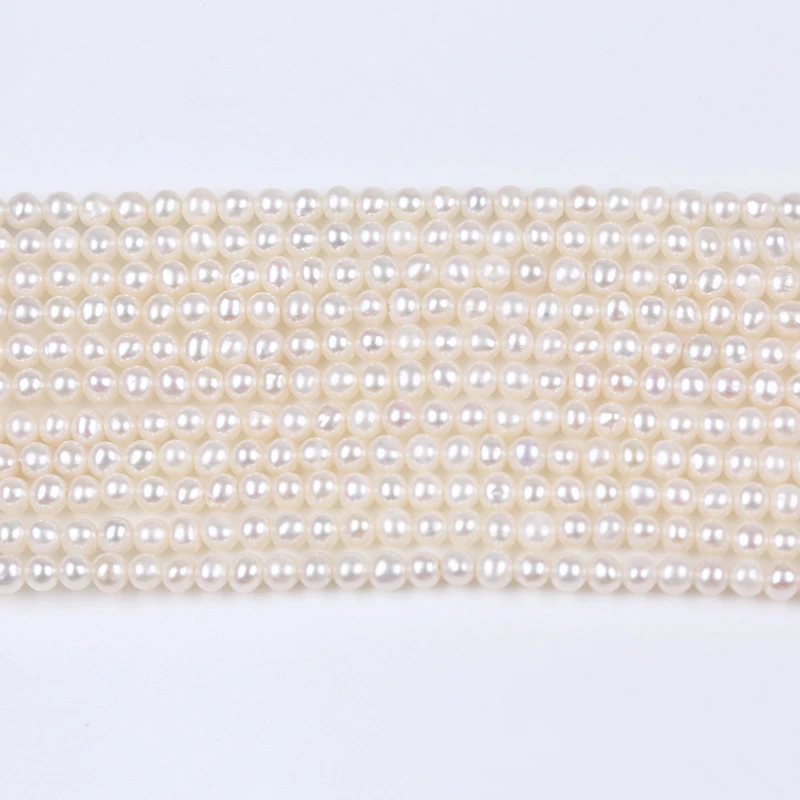 

Popular 3A Grade 3-4mm small Natural Freshwater Round Pearls strands for sale