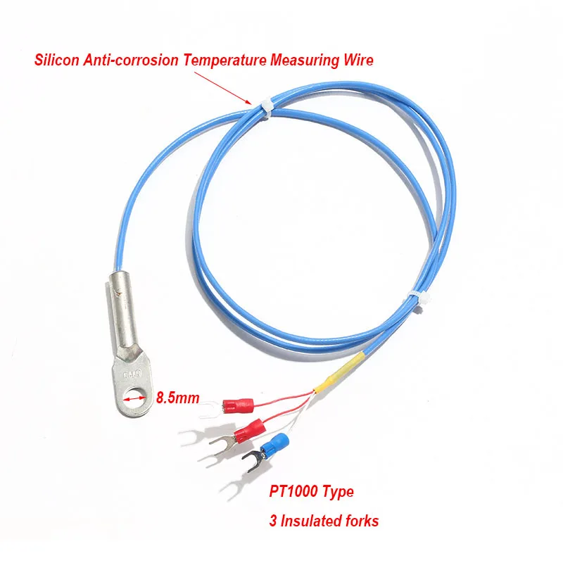 

1PC PT1000 Type Resistance Temperature Sensor High Temperature Waterproof Round Hole Mounting Type Opening Diameter 8.5MM