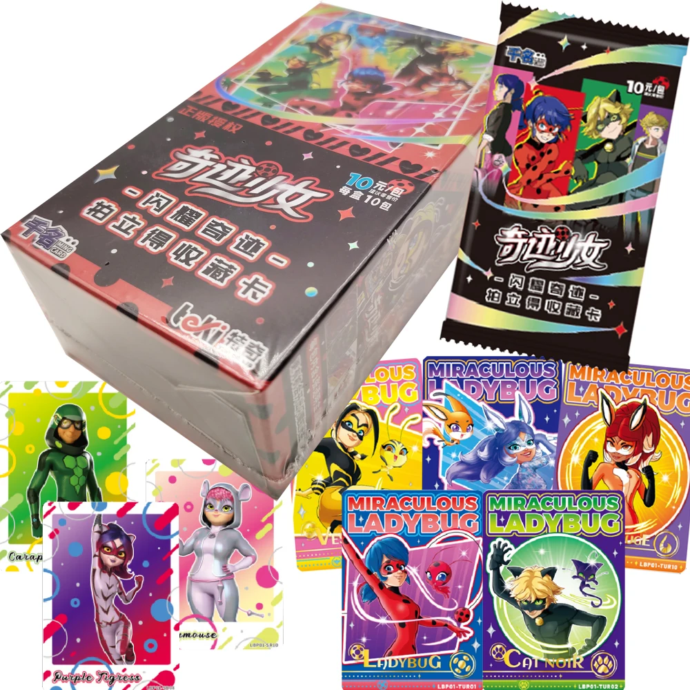 

Original Miraculous: Tales of Ladybug Collection Cards Animated Fantasy Movie High-end Texture Characters Portrait Cards Gifts
