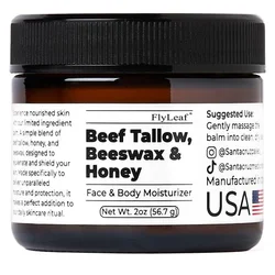 Whipped Beef Tallow And Honey Balm Moisturizing Beef Tallow Face Cream Body Lotion Grass Fed Grass Finished Face Cream Care