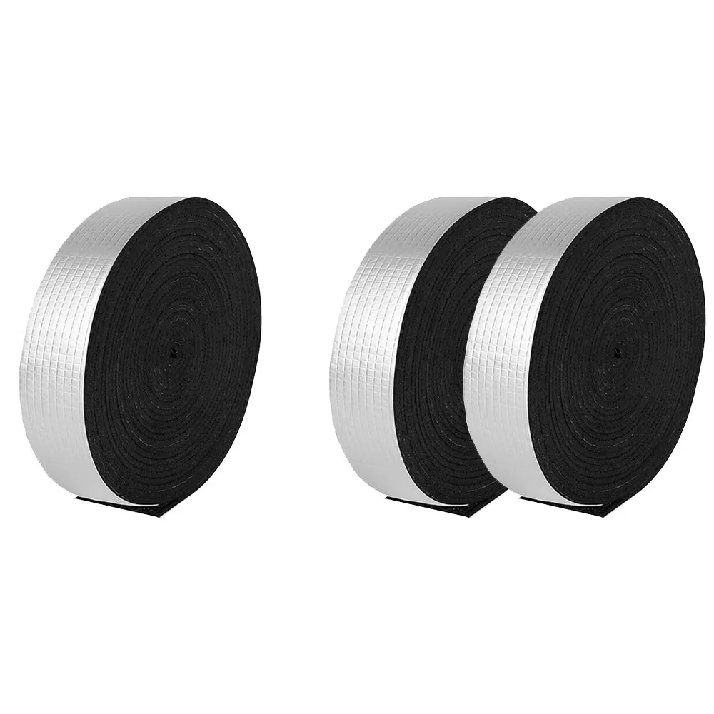 1/2 Roll 10M Foiled Back Pipe Wrap Insulation Tape Outdoor Pipe Foam And Foil Self Adhesive Insulation Tape Anti-freezing