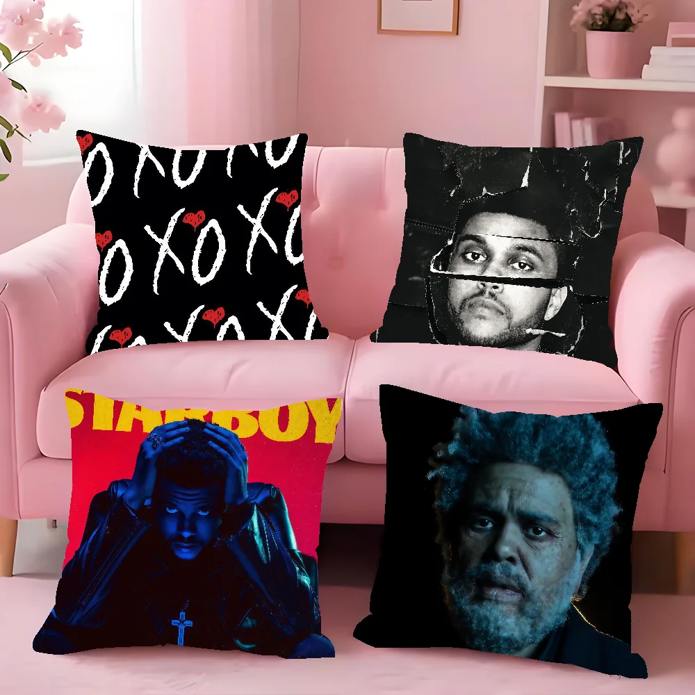 Singer The W-Weeknd Pillow Case Square Double-Sided Printing Sofa Cushion Cover Pillowcase Bedroom Bedside