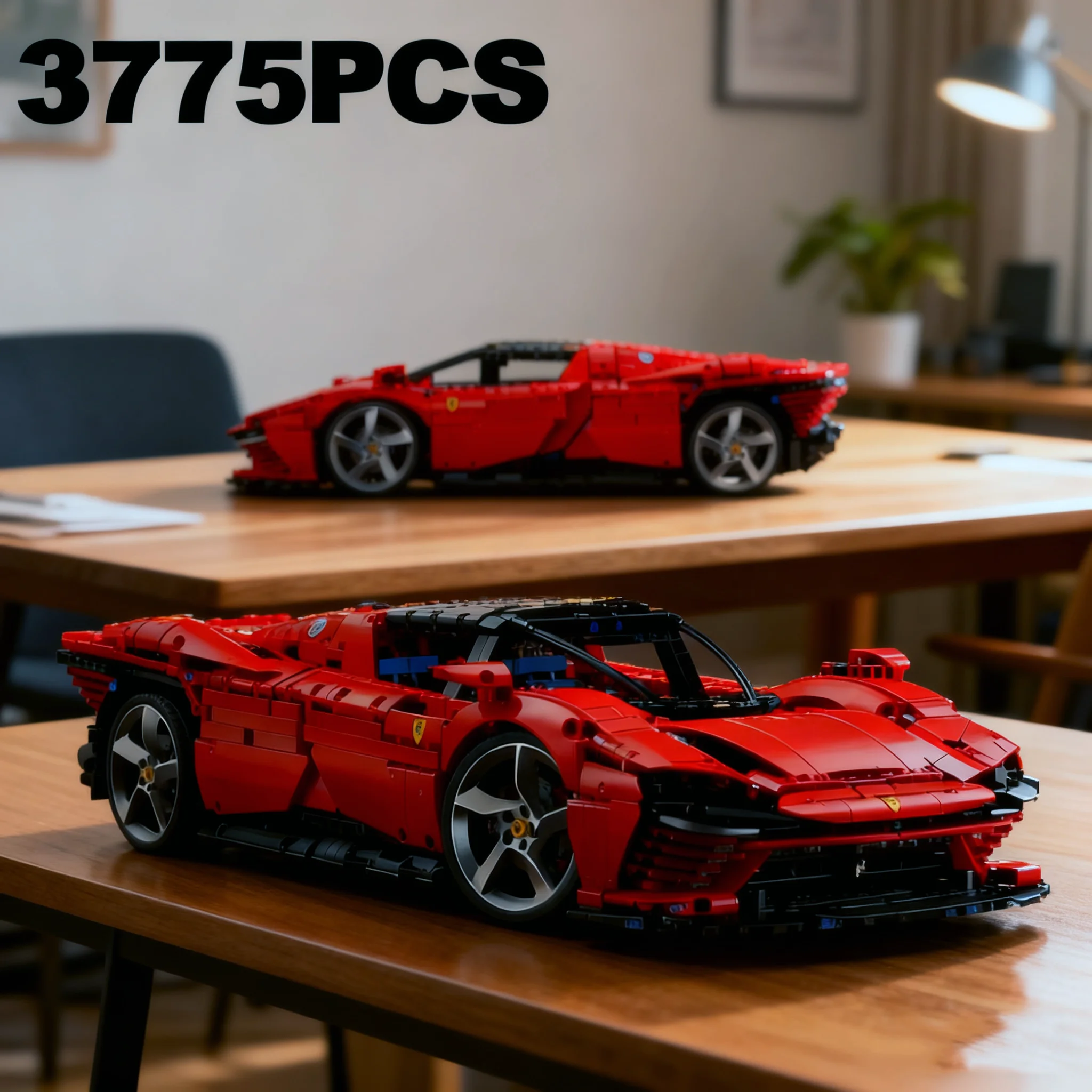 التقنية 3778PCSFIT Supercar Ferraried بنة الطوب سيارة رياضية مركبة Hypercar تجميع نموذج ألعاب مكعبات للأطفال والكبار