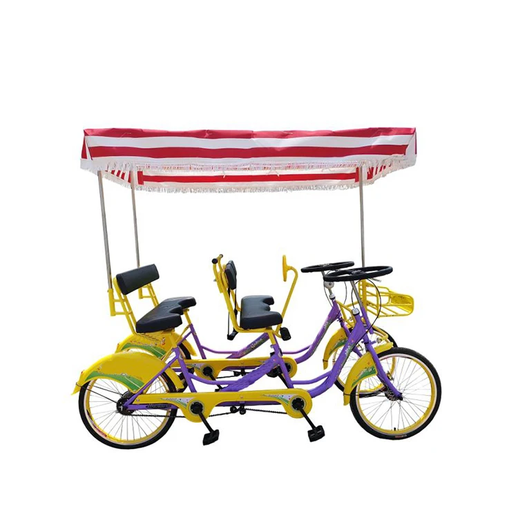 Bicicleta Surrey de 4 Asientos de la Fábrica Jack Tianjin, Bicicleta Doble/Bicicleta Turística para 4 Personas/Bicicleta Tándem