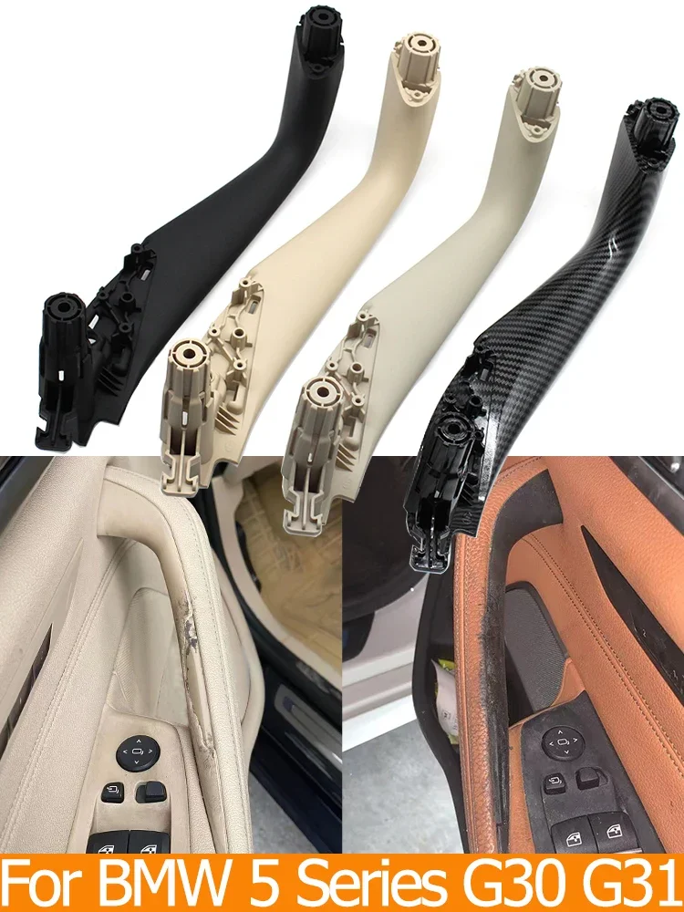 

Pop LHD RHD Left Right Carbon Fiber Interior Car Door Handle Inside Cover Trim For BMW 5 Series M5 G30 G31 F90 2017-2022 5141743